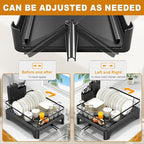 Dish Drying Rack for Kitchen Counter, Dish Rack, Dish Drainer for Kitchen - Image 3