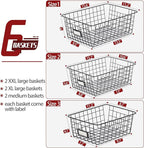 6 Pack Wire Baskets for Pantry Organization and Storage, Kitchen Organizer - Image 2