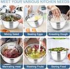 TeamFar Mixing Bowls with Lids, - Image 6