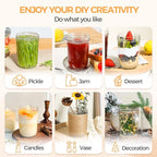 ComSaf Wide Mouth Mason Jars 16oz - Image 9