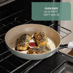 T-Fal Inspire Nonstick Ceramic Cookware Set, Oven Safe to 500°F, Ceramic Pots - Image 9