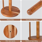 Acacia Wood Paper Towel Holder Countertop, Wooden Paper Towel Holder Thicken - Image 4