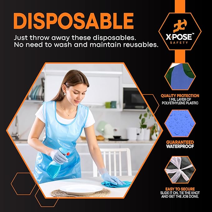 Xpose Safety 48, 000 Blue Plastic Disposable Aprons - Image 4