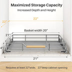 Pull out Cabinet Organizer, Heavy Duty Smooth Sliding Under Cabinet Shelves - Image 3