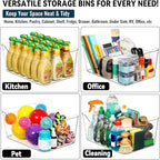 12 PACK Multi-Use Clear Plastic Storage Bins - Image 8
