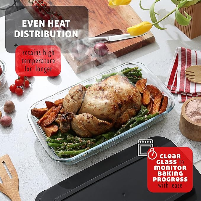 EATEX 16-Piece Deep Glass Casserole Dishes - Image 6