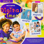 2 Pack Digital Timer for Kids, Magnetic Kitchen Timers for Cooking, Oven Baking - Image 4