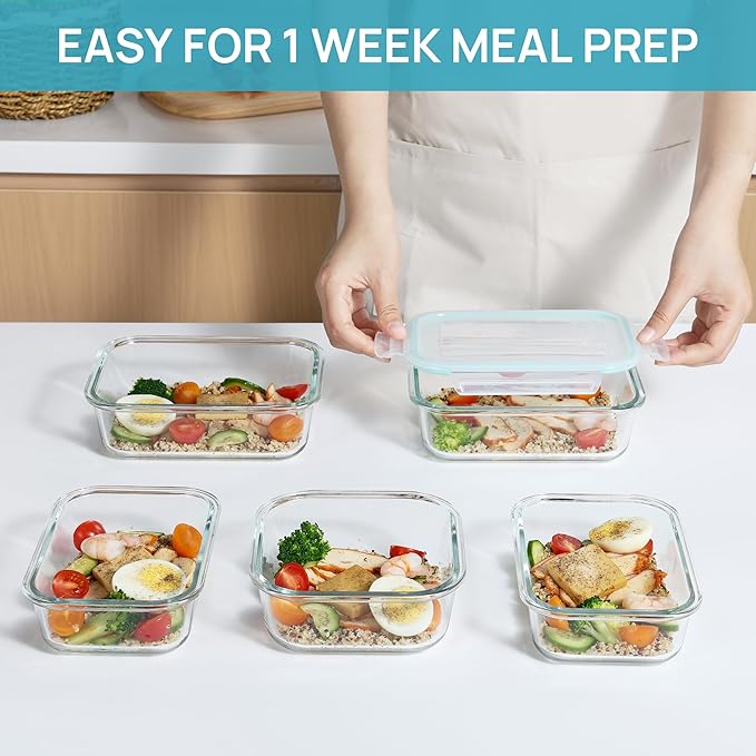 Vtopmart 8 Pack Glass Food Storage Containers - Image 5