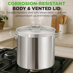 Nutrichef Stainless Steel Cookware Stockpot, 35 Quart Heavy Duty Induction Soup - Image 5