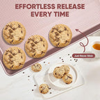Sakerplus Nonstick Baking Sheet Pan Set of 3, Heavy Duty Cookie Sheets - Image 7