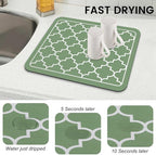 WISELIFE Dish Drying Mat Super Absorbent Drying Mat Large Dish Drying Mats - Image 4