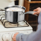 Stainless Steel Saucepan with Glass Lid, 2.0 Quart Multipurpose Sauce Pan - Image 7