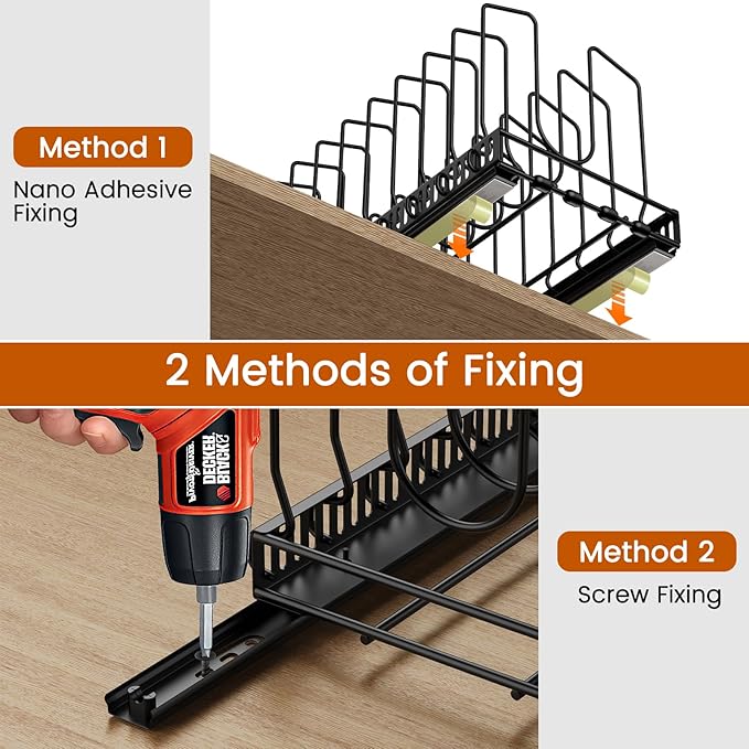 Housolution 2 Pack Pull Out Pot and Pan Organizer - Image 5
