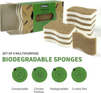9 Pack Biodegradable Natural Kitchen Sponge - Image 2
