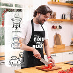 TOSHE Funny Apron Waterdrop Resistant Cotton Apron - Image 3