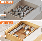 MUDEELA Clear Spice Drawer Organizer, 4 Tier- 2 Set Spice Rack - Image 3