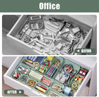 28 pcs Desk Drawer Organizer Tray, Stackable Organizer Containers - Image 5