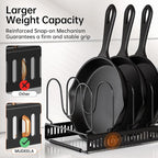 MUDEELA 2 Pack Pots and Pans Organizer Rack - Image 4