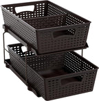 Simple Houseware 2 Tier Bathroom Organizer Tray Pull-Out Sliding Drawer by SimpleHouseware