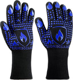 BBQ & Grill Gloves, Oven Gloves, 1472°F Silicone Oven Mitts Heat Resistant by IGNISGUARD