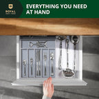 ROYAL CRAFT WOOD Luxury Bamboo Kitchen Drawer Organizer - Image 5