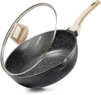 CAROTE 12 Inch Nonstick Deep Frying Pan by CAROTE