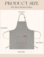 2 Pack Kitchen Cooking Aprons, Soft Aprons - Image 2