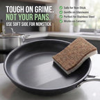 6 Pack Natural Kitchen Sponges, Compostable White Cellulose & Organic Coconut - Image 6