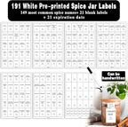 GPOVVIMX 12 Pcs Glass Spice Jars - Image 3