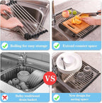 Seropy Roll Up Dish Drying Rack Over the Sink Drying Rack - Image 6
