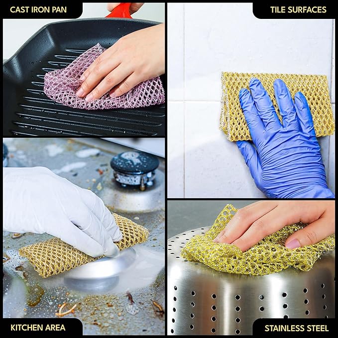 The Crown Choice Heavy Duty Non-Scratch Dish Scrubbers - Image 4