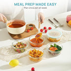 Vtopmart 5Pack 22oz Glass Storage Containers - Image 3