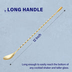 2 Pcs 12 Inches Bar Spoon, Long Handle Mixing Stirrers - Image 2