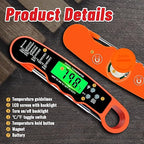 Meat Thermometer Digital, IP67 Waterproof Food Thermometer - Image 4