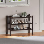 ROMGUAR CRAFT 3 Tier Bamboo Shoe Rack - Image 6