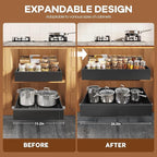 Seinloes 4 Pack Expandable Width Pull Out Cabinet Organizer 21" Deep - Image 3
