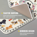 Lovely Dogs Dish Drying Mat Absorbent Printed Drying Pad - Image 3
