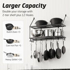 KES 30-Inch Kitchen Pot Rack - Image 2
