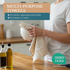 Casa Platino Dish Towels for Kitchen 18" x 28", Dish Towels Set of 6 – Great - Image 3