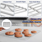 9 Inch Baking Sheet Pan with Rack Set, Joyfair Stainless Steel Toaster Oven - Image 4