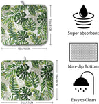 Tropical Palm Leaves Dish Drying Mat - Image 2