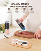 Sangcon Gravity Electric Salt and Pepper Grinder Set Automatic Shakers Mill - Image 2