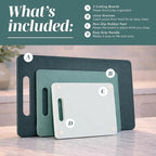 COOK WITH COLOR Non-Slip Cutting Board Set – Kitchen Essentials with Easy Grip - Image 2