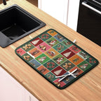 Christmas Dish Drying Mats for Kitchen Counter Cute Xmas Holiday Dish Drainer - Image 6