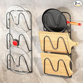 2 Pack Pot Lid Organizer, 6-Tier Pots and Pans Lid Organizer Under Cabinet by Unknown