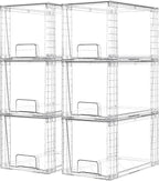 Vtopmart 6 Pack Large Stackable Storage Drawers, Easily Assemble Acrylic by Vtopmart