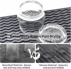 ZLR Silicone Dish Drying Mat for Kitchen Counter, Eco-Friendly Fast Dry Dish Mat - Image 2