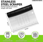 Urbanstrive Bench Scraper for Baking, Stainless Steel Dough Cutter and Scraper - Image 2
