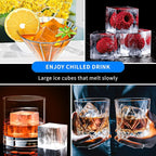 Large Ice Cube Tray for Whiskey 3 Pack, HANCELANT Big Silicone Square Ice Cube - Image 7