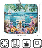 Spring Summer Sea Chair Dish Drying Mat - Image 2